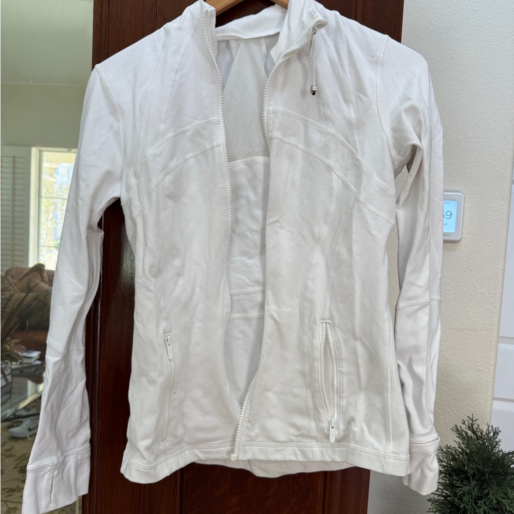 lululemon athletica White Zip Hoodie